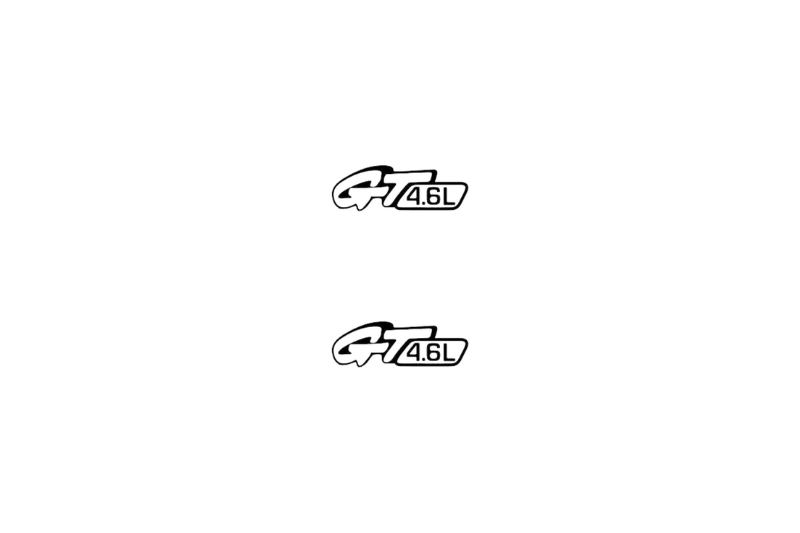 Ford Mustang Emblem & Badge Set - Grille and Tailgate GT 4.6L logo Ford emblems decoinfabric WHITE
