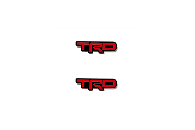 Toyota Emblem & Badge Set - Grille and Tailgate TRD logo Toyota emblems decoinfabric RED