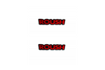 Cargar la imagen en el visor de la galería, GMC Emblem &amp; Badge Set - Grille and Tailgate Roush logo — Red