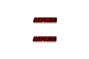 Dodge Emblem & Badge Set - Grille and Tailgate Daytona logo (Type 3) Dodge emblems decoinfabric RED