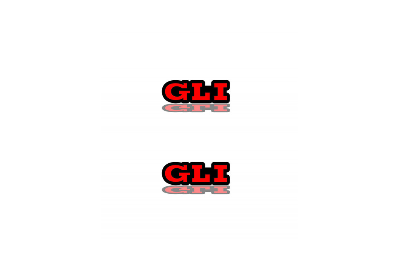 Volkswagen Emblem & Badge Set - Grille and Tailgate GLI logo Volkswagen emblems decoinfabric RED