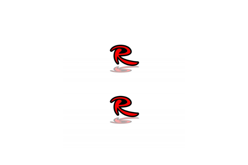 KIA Emblem & Badge Set - Grille and Tailgate R logo KIA emblems decoinfabric RED