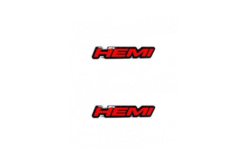 Dodge Emblem & Badge Set - Grille and Tailgate Hemi logo Dodge emblems decoinfabric RED