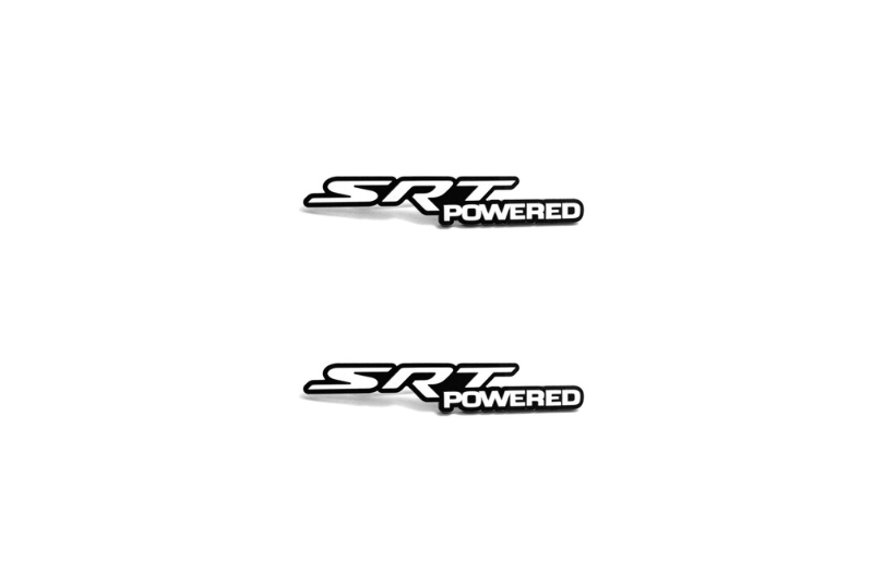Jeep Emblem & Badge Set - Grille and Tailgate SRT Powered logo Jeep emblems decoinfabric WHITE