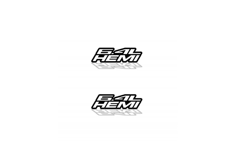 Jeep Emblem & Badge Set - Grille and Tailgate 6.4L Hemi logo Jeep emblems decoinfabric WHITE