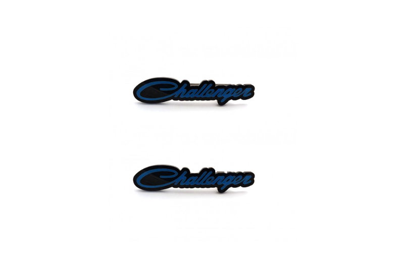 Dodge Emblem & Badge Set - Grille and Tailgate Dodge Challenger logo (Type 2) Dodge emblems decoinfabric BLUE