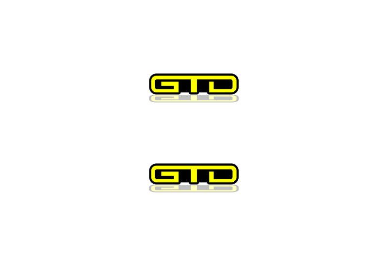 Ford Mustang Emblem & Badge Set - Grille and Tailgate GTD logo Ford emblems decoinfabric YELLOW