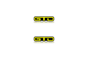 Ford Mustang Emblem & Badge Set - Grille and Tailgate GTD logo Ford emblems decoinfabric YELLOW