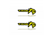Jeep Emblem & Badge Set - Grille and Tailgate Trail + Hawk logo Jeep emblems decoinfabric YELLOW