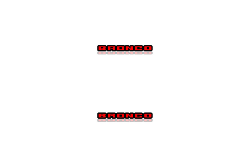 Ford Bronco Emblem & Badge Set - Grille and Tailgate Bronco logo (Type 5) Ford emblems decoinfabric RED