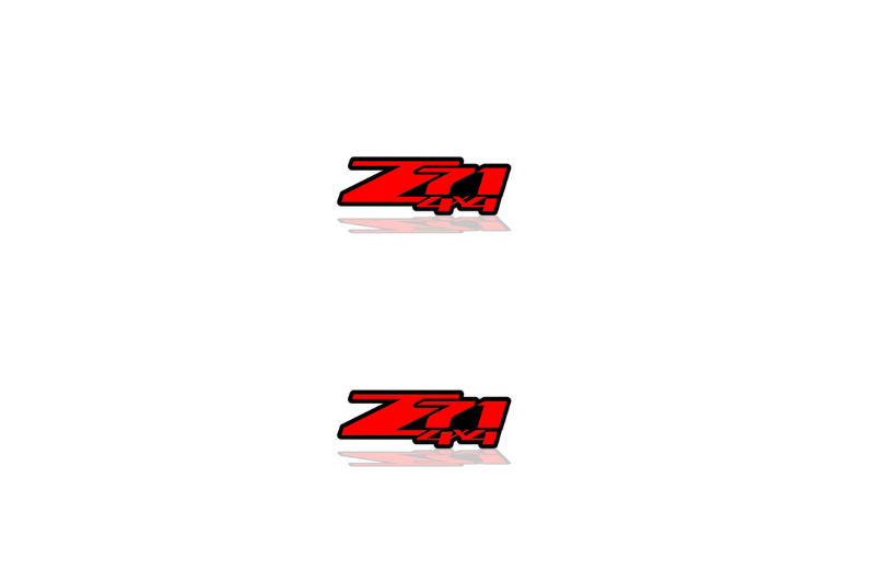 Chevrolet Emblem & Badge Set - Grille and Tailgate Z71 4x4 logo Chevrolet emblems decoinfabric RED