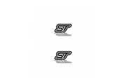 Ford Emblem & Badge Set - Grille and Tailgate ST logo (Type 2) Ford emblems decoinfabric WHITE