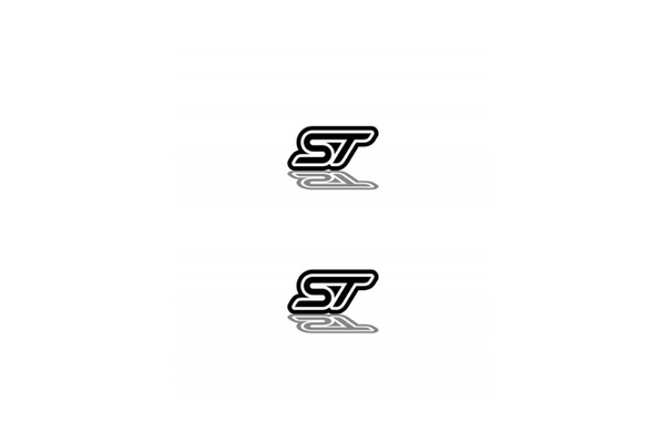 Ford Emblem & Badge Set - Grille and Tailgate ST logo (Type 2) Ford emblems decoinfabric WHITE