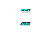 Chevrolet Emblem & Badge Set - Grille and Tailgate RS logo Chevrolet emblems decoinfabric LIGHT BLUE