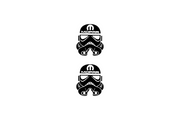 Chrysler Emblem & Badge Set - Grille and Tailgate Storm Trooper Mopar logo Chrysler emblems decoinfabric BLACK