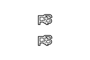Ford Emblem & Badge Set - Grille and Tailgate RS logo (Type 3) Ford emblems decoinfabric WHITE