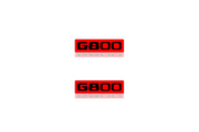 Mercedes G-Class Emblem & Badge Set - Grille and Tailgate G800 logo (Type 2) Mercedes emblems decoinfabric RED