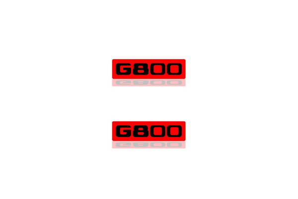 Mercedes G-Class Emblem & Badge Set - Grille and Tailgate G800 logo (Type 2) Mercedes emblems decoinfabric RED