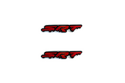 Dodge Emblem & Badge Set - Grille and Tailgate SRT Blood logo Dodge emblems decoinfabric RED