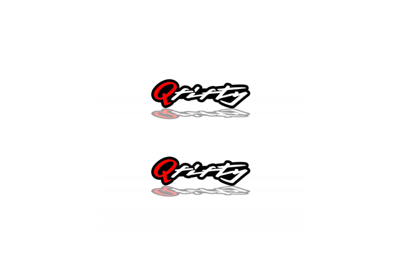 Infiniti Emblem & Badge Set - Grille and Tailgate Q50 logo Infiniti emblems decoinfabric WHITE