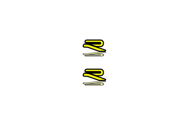 Volkswagen Emblem & Badge Set - Grille and Tailgate R-Line logo (Type 3) Volkswagen emblems decoinfabric YELLOW
