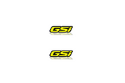 Vauxhall Emblem & Badge Set - Grille and Tailgate GSi logo Vauxhall emblems decoinfabric YELLOW