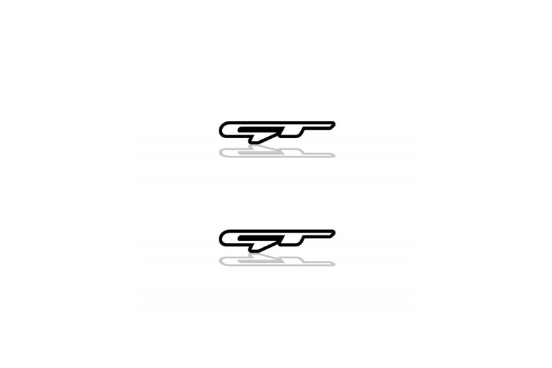 KIA Emblem & Badge Set - Grille and Tailgate GT logo KIA emblems decoinfabric WHITE