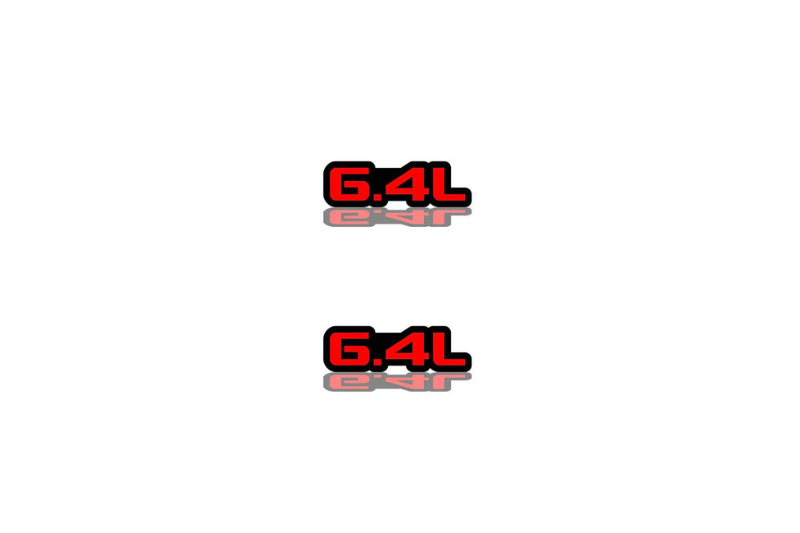 Jeep Emblem & Badge Set - Grille and Tailgate 6.4L logo Jeep emblems decoinfabric RED