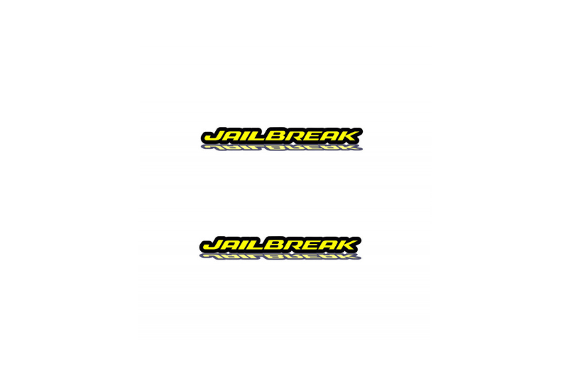 Dodge Emblem & Badge Set - Grille and Tailgate Jailbreak logo Dodge emblems decoinfabric YELLOW