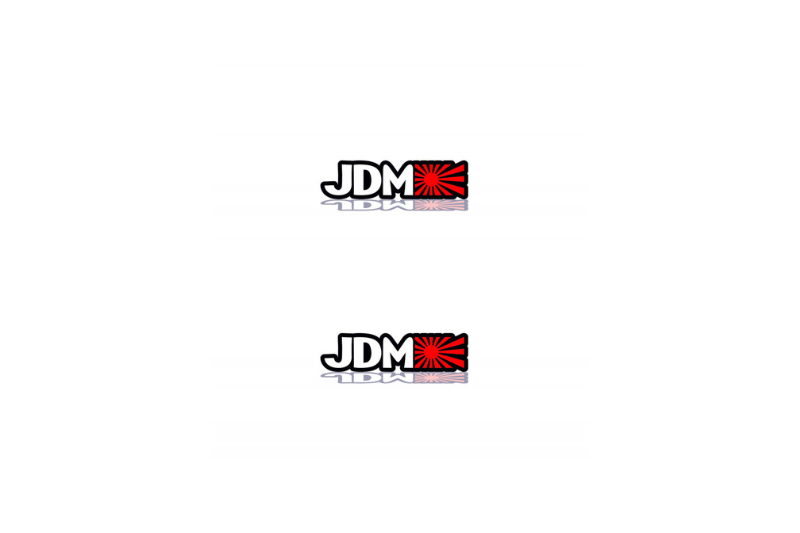 Nissan Emblem & Badge Set - Grille and Tailgate JDM logo (Type 2) Nissan emblems decoinfabric WHITE