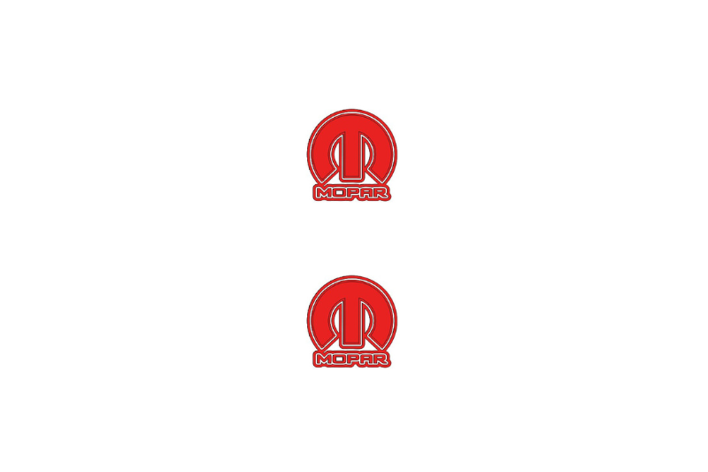 Chrysler Emblem & Badge Set - Grille and Tailgate Mopar logo (Type 7) Chrysler emblems decoinfabric RED