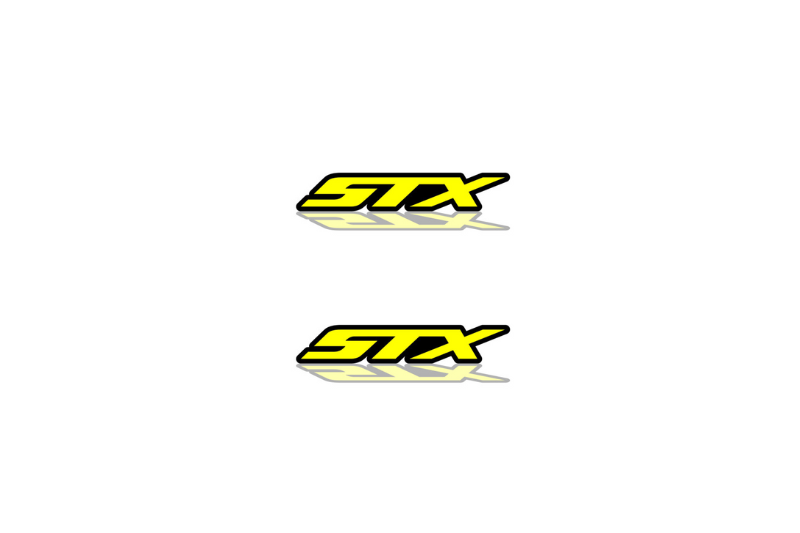 Ford F150 Emblem & Badge Set - Grille and Tailgate STX logo (Type 2) Ford emblems decoinfabric YELLOW