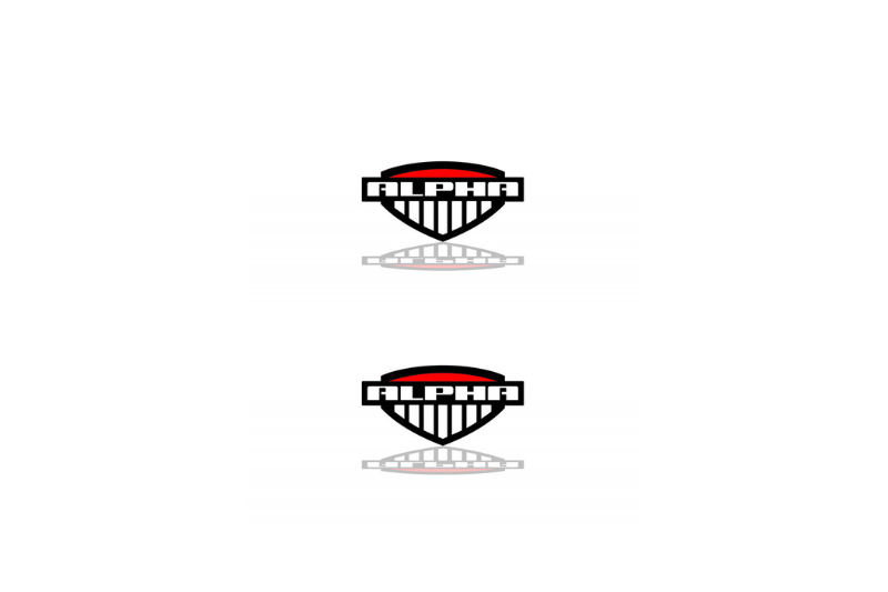Hummer Emblem & Badge Set - Grille and Tailgate Alpha logo Hummer emblems decoinfabric WHITE