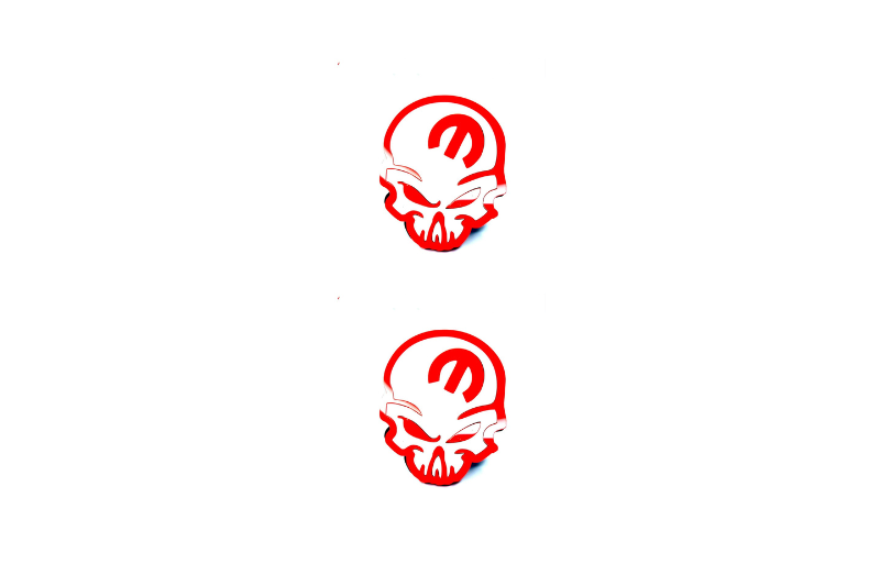 Chrysler Emblem & Badge Set - Grille and Tailgate Mopar Skull logo (Type 2) Chrysler emblems decoinfabric