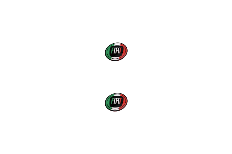 Fiat Emblem & Badge Set - Grille and Tailgate Fiat Tricolor logo Fiat emblems decoinfabric