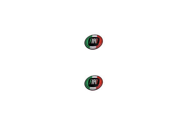 Fiat Emblem & Badge Set - Grille and Tailgate Fiat Tricolor logo