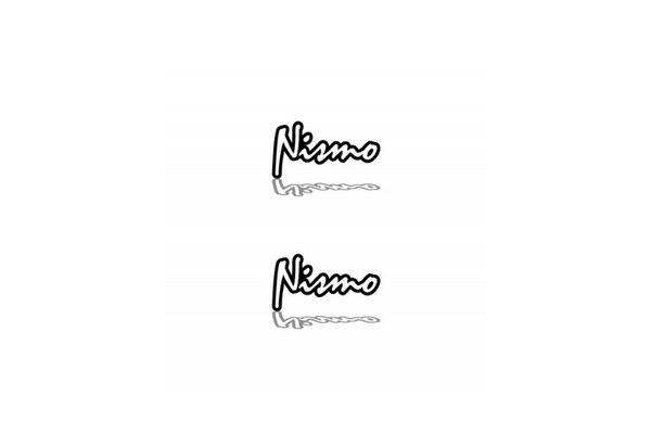 Nissan Emblem & Badge Set - Grille and Tailgate Nismo logo (Type 2) Nissan emblems decoinfabric WHITE