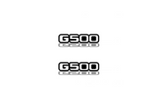Mercedes G-Class Emblem & Badge Set - Grille and Tailgate G500 logo Mercedes emblems decoinfabric WHITE