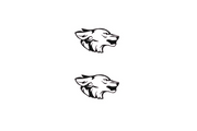 Ford Mustang Emblem & Badge Set - Grille and Tailgate Coyote logo (type 9) Ford emblems decoinfabric WHITE