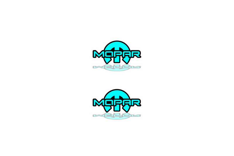 Dodge Emblem & Badge Set - Grille and Tailgate Mopar logo (Type 22) Dodge emblems decoinfabric LIGHT BLUE
