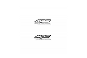 Mazda Emblem & Badge Set - Grille and Tailgate MPS logo Mazda emblems decoinfabric WHITE