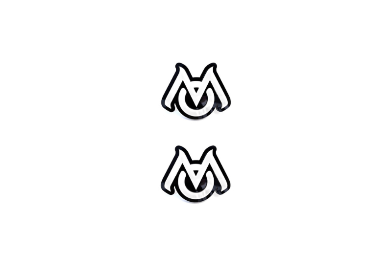 Chrysler Emblem & Badge Set - Grille and Tailgate Mopar logo (Type 3) Chrysler emblems decoinfabric WHITE