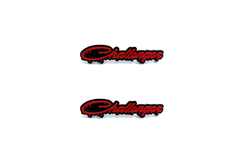 Dodge Emblem & Badge Set - Grille and Tailgate Dodge Challenger Blood logo Dodge emblems decoinfabric RED
