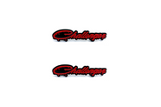 Dodge Emblem & Badge Set - Grille and Tailgate Dodge Challenger Blood logo Dodge emblems decoinfabric RED