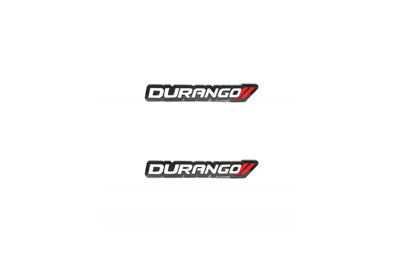 Dodge Emblem & Badge Set - Grille and Tailgate Durango logo (Type 2) Dodge emblems decoinfabric WHITE