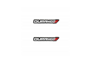 Dodge Emblem & Badge Set - Grille and Tailgate Durango logo (Type 2) Dodge emblems decoinfabric WHITE