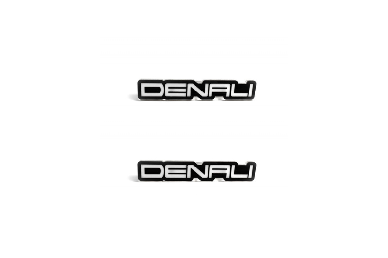 GMC Emblem & Badge Set - Grille and Tailgate Denali logo GMC emblems decoinfabric WHITE