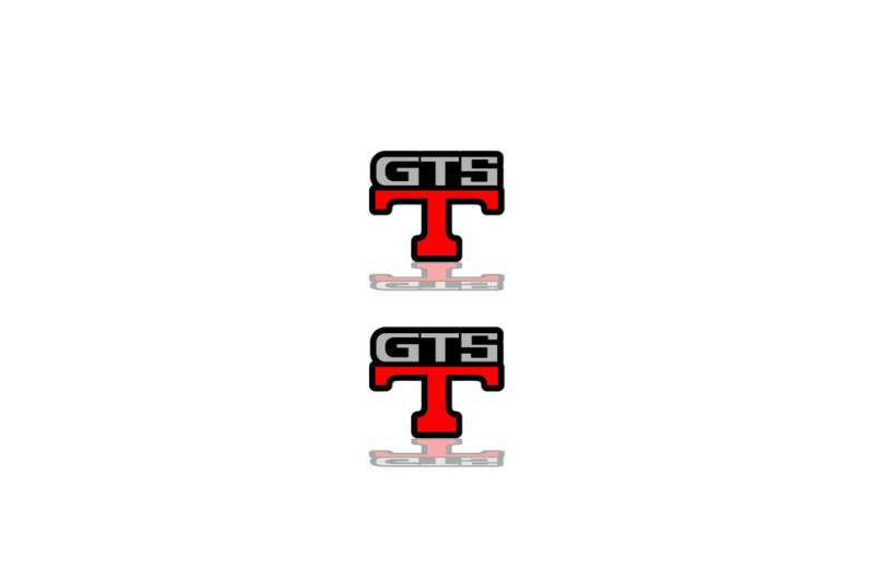 Nissan Emblem & Badge Set - Grille and Tailgate GTS-T logo Nissan emblems decoinfabric WHITE