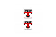 Nissan Emblem & Badge Set - Grille and Tailgate GTS-T logo Nissan emblems decoinfabric WHITE