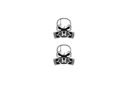 Honda Emblem & Badge Set - Grille and Tailgate Honda Gas Mask logo Honda emblems decoinfabric WHITE